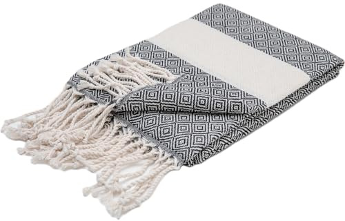 Eternique Art Premium strandhandduk XXL och hamam-handduk 100 x 200 cm | Förtvättad 100% turkisk bomull, Sandfri, Absorberande, Snabbtorkande, Bastuhandduk