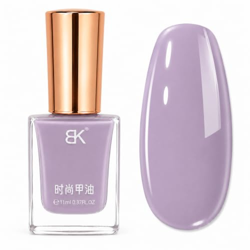 Purple Nail Polish - Lilac Nail Polish Quick Dry - Long Lasting Lavender Breathable Nail Varnish - Chip Resistant Water Based Nail Varnish - No Need Baking Non-Toxic for Women DIY Nail Art