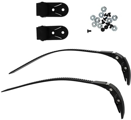 NUOBESTY Set de Sangles Réglables en PVC Noir Fixation Stable et Vis Incluses Lot de 2 Accessoires pour Rollers pour Chaussures de Patin à roulettes