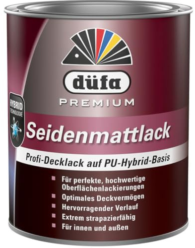 düfa Premium Seidenmattlack 750ml LATTE Profi-Decklack auf PU-Hybrid-Basis | Innen/Außen Buntlack Beige