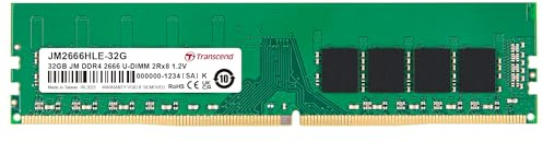 Transcend – DDR4 32GB 2666 MHz U-DIMM 2Rx8, Memoria de escritorio