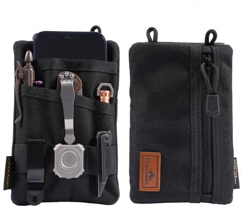 VIPERADE VE1 EDC Tool Bag Organizador Bolsa de Herramientas Everyday Carry Multitool Funda Protectora Bolsa para EDC Gears Linterna Pocket Knife Pen Notebook(Negro)
