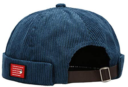 kdjsic Unisex Letters Label Samt Beanie Docker Cap Harajuku Hip Hop Retro Rolled Cuff Krempe Vermieter Sailor Skull Hat