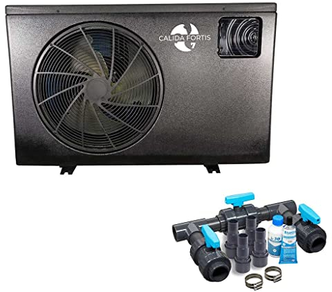 well2wellness Full-Inverter Wärmepumpe Calida.Fortis 12 bis 11,90 kW Plus Bypass Set Basic inklusive WiFi-Adapter + Abdeckplane