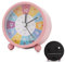 LUPATDY Despertador infantil para niños y niñas, despertador educativo, sin tictac, despertador con alarma fuerte, luz nocturna, despertador con pilas