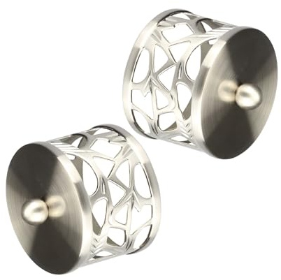 Jackson Woodturners Brushed Nickel Filigree End Caps – Pair of 54mm Handrail End Caps for Staircases & Banisters