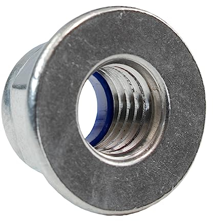 Sicherungsmuttern M6 mit Flansch (Polyamidklemmteil - selbstsichernd) aus Edelstahl A2 (20 Stück) | DIN 6926 - Flanschmuttern - Sechskantmuttern von MESAROS®