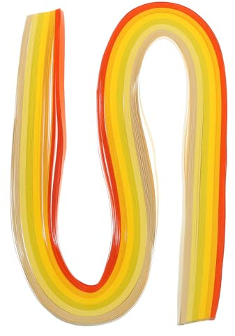 PATIKIL 120pz Strisce di Carta per Quilling 3/16 (5 Mm) 21 Carta per Origami per Quilling per Arte Fai-Da-Te, Giallo