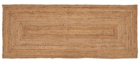 Atmosphera - Tapis de Couloir Natura Beige - 200 x 80 cm - en Jute Tressé, Style Bohème - pour Salon, Chambre, Entrée