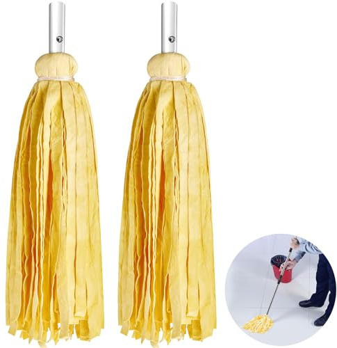 Maxcheck Lot de 2 serpillères absorbantes en Peau de Chamois synthétique pour Voiture, Bateau, Nettoyage de terrasse, Jaune