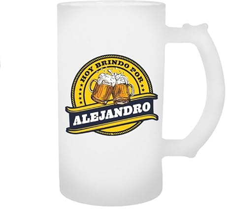 CALLE DEL REGALO Chope à bière personnalisée « Brindamos »
