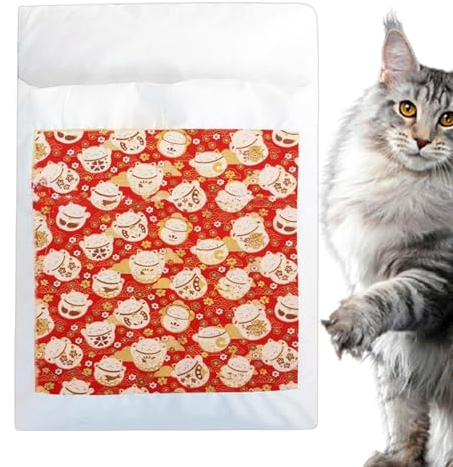 Katzenbett-Höhle, Haustierbetttasche, Katzenhöhle, Kuschelsack, Decke, weich, waschbar, Wärmekissen, Sack für kleine und mittelgroße Hunde und Katzen