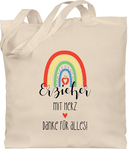 Shirtracer - Baumwolltasche - - Taschen - Erzieher mit Herz Danke für alles | Danke Erzieher | Dankeschön Geschenke Erzieher | Danke für Erzieher