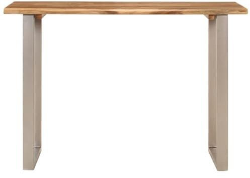 HETFTJN Terassentisch Außen Stehtisch Outdoor Kitchen Table Schreibtische - Esstisch 110x50x76 cm Massivholz Akazie für Party Garten Campingplatz Balkon