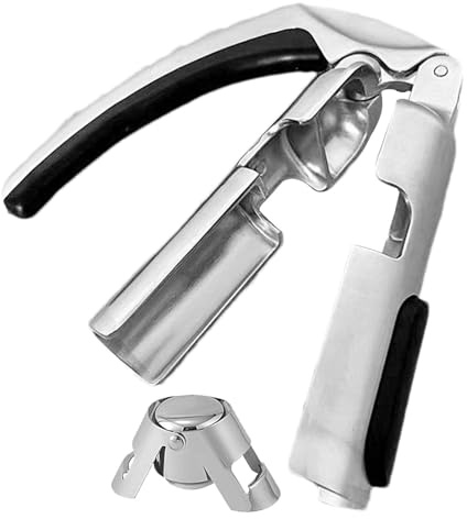 Abrebotellas, sacacorchos para vino | Removedor de tapón de champán - Abrelatas de champán, extractor de corcho con cómodo mango, abrelatas de champán para uso