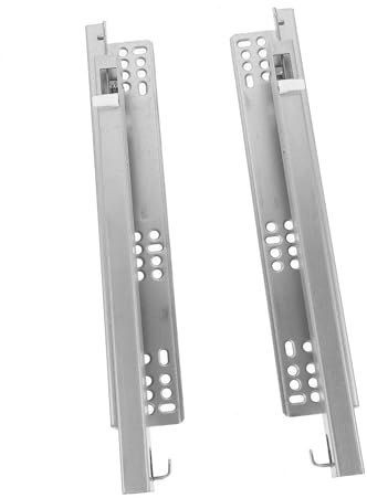 Gatuida 12-inch Heavy Duty Kitchen Drawer Slides Hidden Soft-Close Buffer Bottom Mounted Drawer Glides Set of 2 Thickened 1.4mm Steel Track Guide for Cabinet