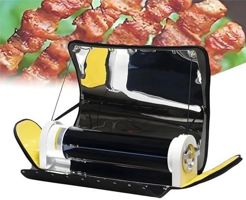 Barbecue portatile, forno solare, fornello solare di grande capacità da 4,5 litri, stufa solare portatile, griglia da campeggio alimentata a energia solare, adatta per campeggio o escursionismo