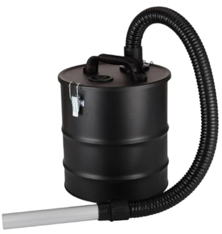 Ioensy Cubo Recolector de Polvo, Contenedor de Ceniza Portátil de Metal, Cubo Aspirador de Cenizas de Barril para Barbacoa