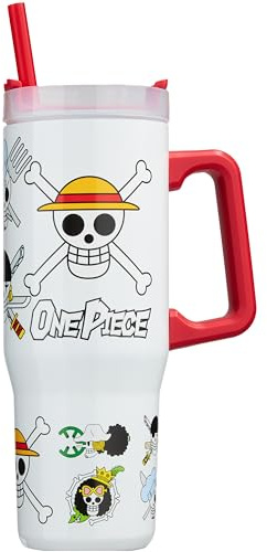 Get Trend One Piece Tazza Termica con Manico e Cannuccia 920ml, Borraccia Termica Acciaio Inox a Doppia Parete Senza BPA, 42H Ghiaccio, 12H Freddo e 8H Caldo, Anti Perdita (Multi One Piece)