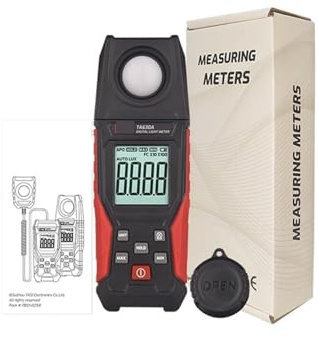 Ljusmätare, Ljusmätare TA630 Lux Meter Handhållen 0,1-200000 LUX Illuminometer Fotometer,Hem & Kontor(Ta630a)