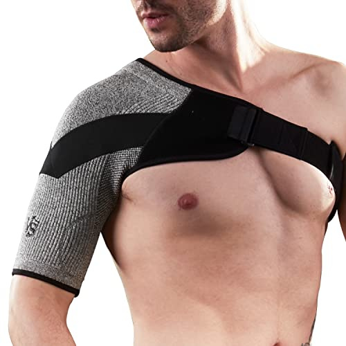Vital Salveo Adjustable Compression Shoulder Brace Support Warp or Strap for Men and Women with Frozen shoulder for Dislocated AC Joint Frozen Pain Rotator Cuff Tendinitis Labrum Tear(1PC)-XXL