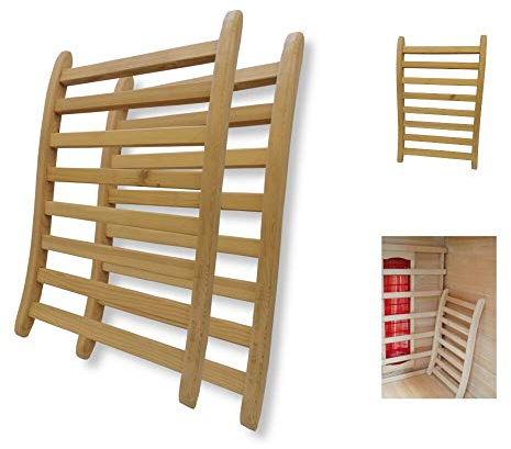 MASILY 2X ergonomische Rückenlehne Sauna Infrarotkabine Wärmekabine Saunazubehör Holz