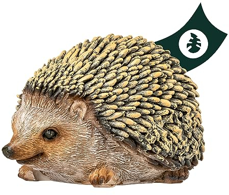 VERDOBA - Igel Dekofigur Garten - Gartendeko für draußen, wetterfeste Deko Gartenfigur - originelle Gartendeko Igel Figur aus Polyresin für den Garten