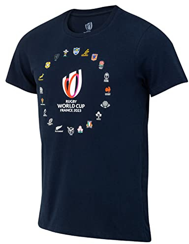 Rugby World Cup T-Shirt RWC 20 Nations - Collection Officielle Coupe du Monde de Rugby 2023 - Taille XL