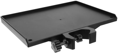 Milisten Mic Stand Phone Holder: Adjustable Microphone Stand Tray Removable Desktop Mic-Stand Clamp On Rack Tray Holder for Live Streaming, Recording, Stage Performances-24 * 17CM