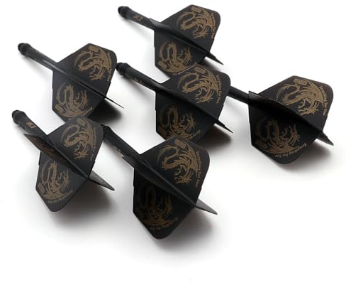 CUESOUL 6 Stück ROST Integrierter Dartschaft und Flights, mit exklusivem Musterdesign
