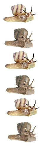 FRCOLOR 6pièces Décorations Résine Escargots pour Aquarium Ornements Miniatures De Jardin Féérique Accessoires De Paysage pour Terrarium Et Maison De Poupée