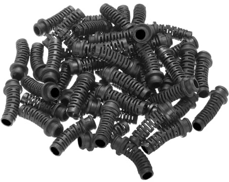 sourcing map 30pcs 6mm Strain Relief Cord Connector Cable Bushing Boot Sleeve Flexible Spiral for Electric Cable Cord Insulation Protection