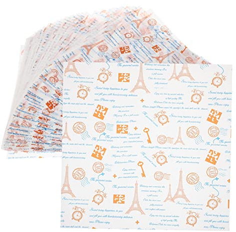 LIFKOME 100St Pergamentpapier für Lebensmittel Sandwich-Geschenkpapier frittierte Hühnchen-Wraps Luft Packpapier Chips ölbeständiges Lebensmittelpapier Sandwich-Wraps gebraten Delikatessen