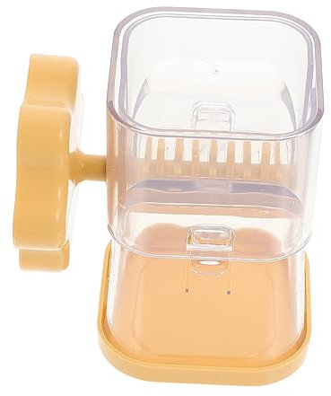 Hoement Hachoir à Aliments Manuel Multifonction Plastique Abs Jaune, Broyeur de Noix à Main sans Électricité, Ustensile Cuisine pour Fruits Secs et Légumes, Usage Domestique, Presse-noix