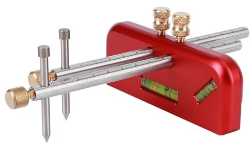 TIKATARER Calibro per Marcatura Lavorazione del Legno, Strumento per Tracciare Calibro per Mortasa a Doppia Testa in Lega di Alluminio Righello Lavorazione del Legno Calibro per Marcatura