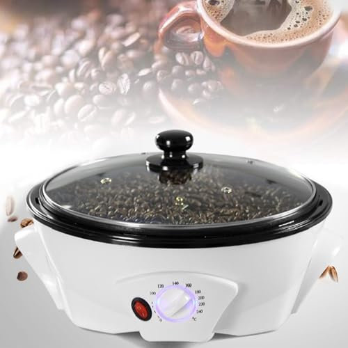 Torréfacteur à café Domestique, 1200 W, électrique, pour Grains de café, Noix, cacahuètes, Noix de cajou, châtaignes, 0-240 °C, Machine de Cuisson 1500 G, pour café, Magasin/Maison