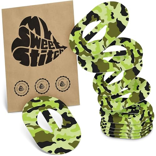 MySweetStitch - 10 pansements Enlite Guardian, diamètre extérieur : 80 x 65 mm, diamètre intérieur : 10 mm, imperméables, respirants, doux pour la peau, camouflage
