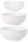 Lot de 3 bols en verre trempé de tailles différentes – Résistant et durable – Saladier, snacks, muesli, yaourt – Pour usage domestique ou professionnel Blanc