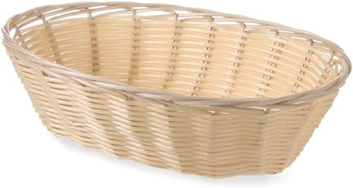 HENDI Brotkorb, Oval, kleine Größe, Brotmulde, Brötchenkorb, 225x130x(H) 55mm, Polyrattan (Packung mit 5)