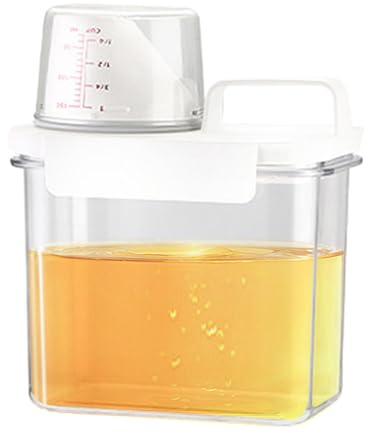 Dispensateur détergent à lessive - Ensemble de distributeur détergent à lessive | Bouteille détergente à linge à l'épreuve de l'humidité avec tasse à mesurer pour le décor de la buanderie, organisatio
