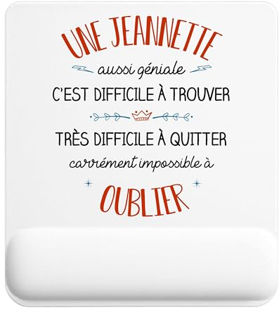 Planetee Tapis de Souris Une Jeannette Aussi géniale | Accessoire Bureau Ergonomique - Idéal pour Anniversaire, Collègue, Secret Santa Noël, Fête des Pères et Fête des Mères