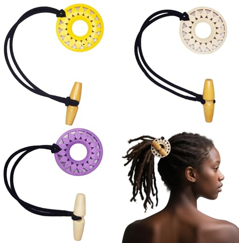 3 Pcs Elastic Dreadlock Hair Tie Dreadlock Accessories extra long Elastic Hair Tie for Men and Women Ponytail Holders Loc hair ties for Long Dreads Braids Thick Curly Hair (Light)