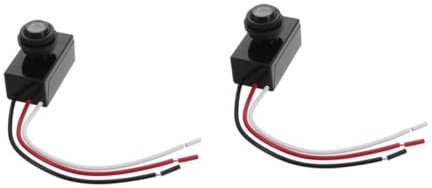 SEWACC 2 Pièces Interrupteur Photoélectrique Crépusculaire pour Éclairage Extérieur Capteur Lumineux Automatique Haute Consommation Compatible Dc pour Lampadaires et Jardin