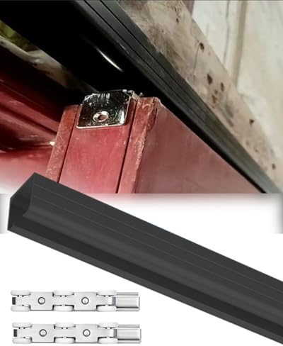 Kit per Porta Scorrevole da 4, 5, 6, 8, 12, 15 Piedi, Kit ferramenta per Porta Scorrevole da fienile, Nero, Set di rulli per Binario Porta a Scomparsa Interna per Cucina/rimessa Esterna (NER