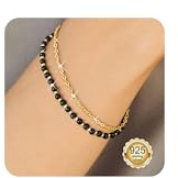 Adramata Beaded Bracelets for Womens Girls 925 Sterling Silver Clasp Bracelet Natural Stone Beads Crystal Bracelet Adjustable Gold Plated Boho Bracelets Jewellery Gift for Women