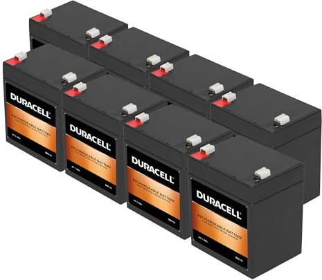 Duracell Original DR5-12 Valve Regulated Lead Battery (8 Pack) - 12V | 5Ah - Replaces NP5-12 | NP5-12T | LSLA5-12 | HSC12-5 | LP12-5.0