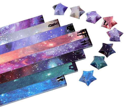 Striscia di carta a forma di stella, pieghevole, per lavori fai da te, per progetti artistici fai da te, forniture per insegnamento scolastico