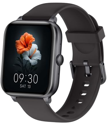 Smart Watch for Men Women Answer/Make Calls, 1.83 HD Touch Screen Fitness Watch with Heart Rate/Sleep Monitor, 123+ Sports Activity Trackers, IP67 Waterproof Smartwatch for Android iOS/Darknight