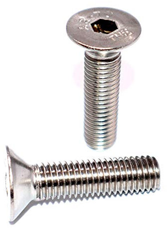 Senkkopfschrauben mit Innensechskant und Vollgewinde M8x20 DIN 7991 ISO 10642 Edelstahl A2 Stückzahl 10 Vollgewindeschrauben Senkschrauben