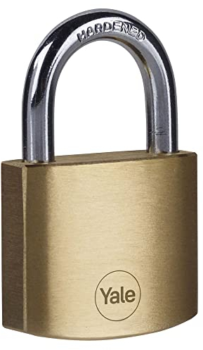Yale Lucchetto in ottone Y110B/40/122/1 corpo 40mm, arco in acciaio, 3 chiavi
